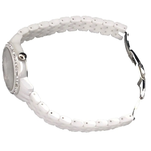 New Emporio Armani Ceramic Bracelet White Mother Of Pearl Dial Watch AR1477 - Picture 9 of 15